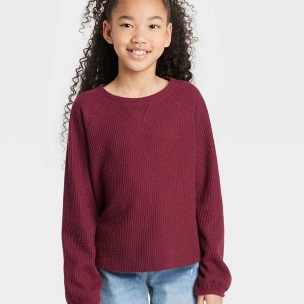 Cat & Jack Maroon Knit Top ( Girls)